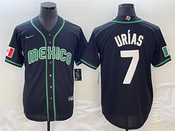 Men's Mexico Baseball Custom 2023 Black World Baseball Classic Stitched Jersey